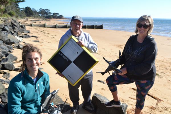 Australian Scientists on Beach of Australia with AeroPoint and Propeller