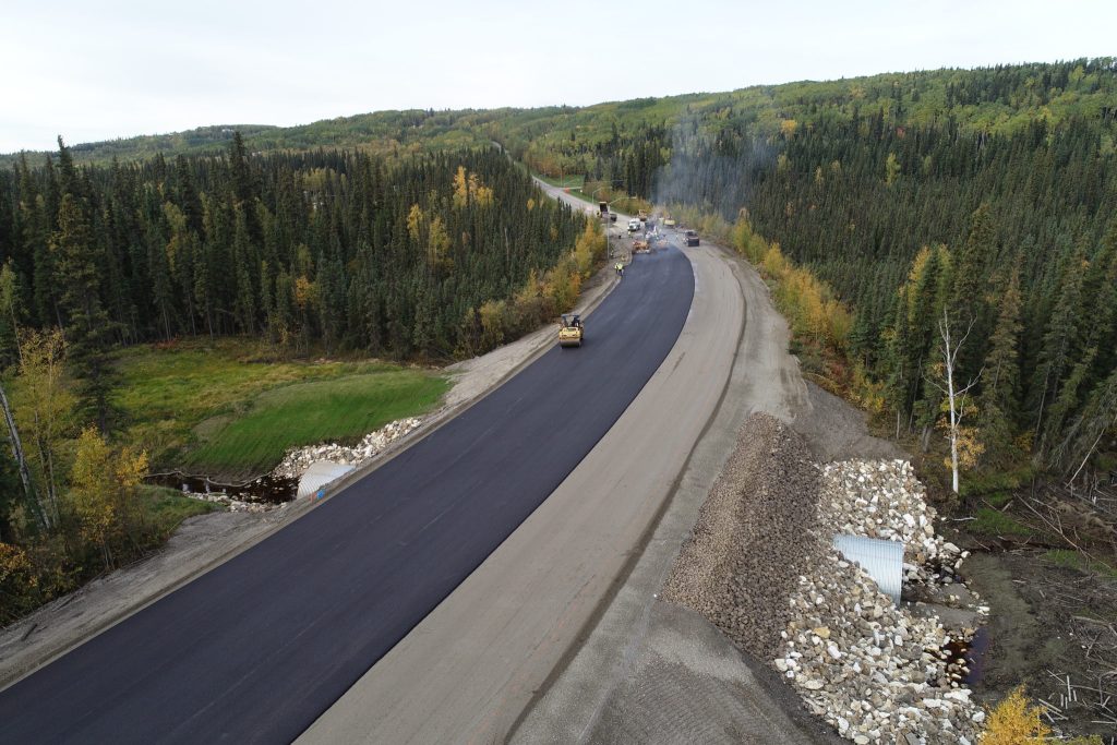 Alaska DOT road construction building paving