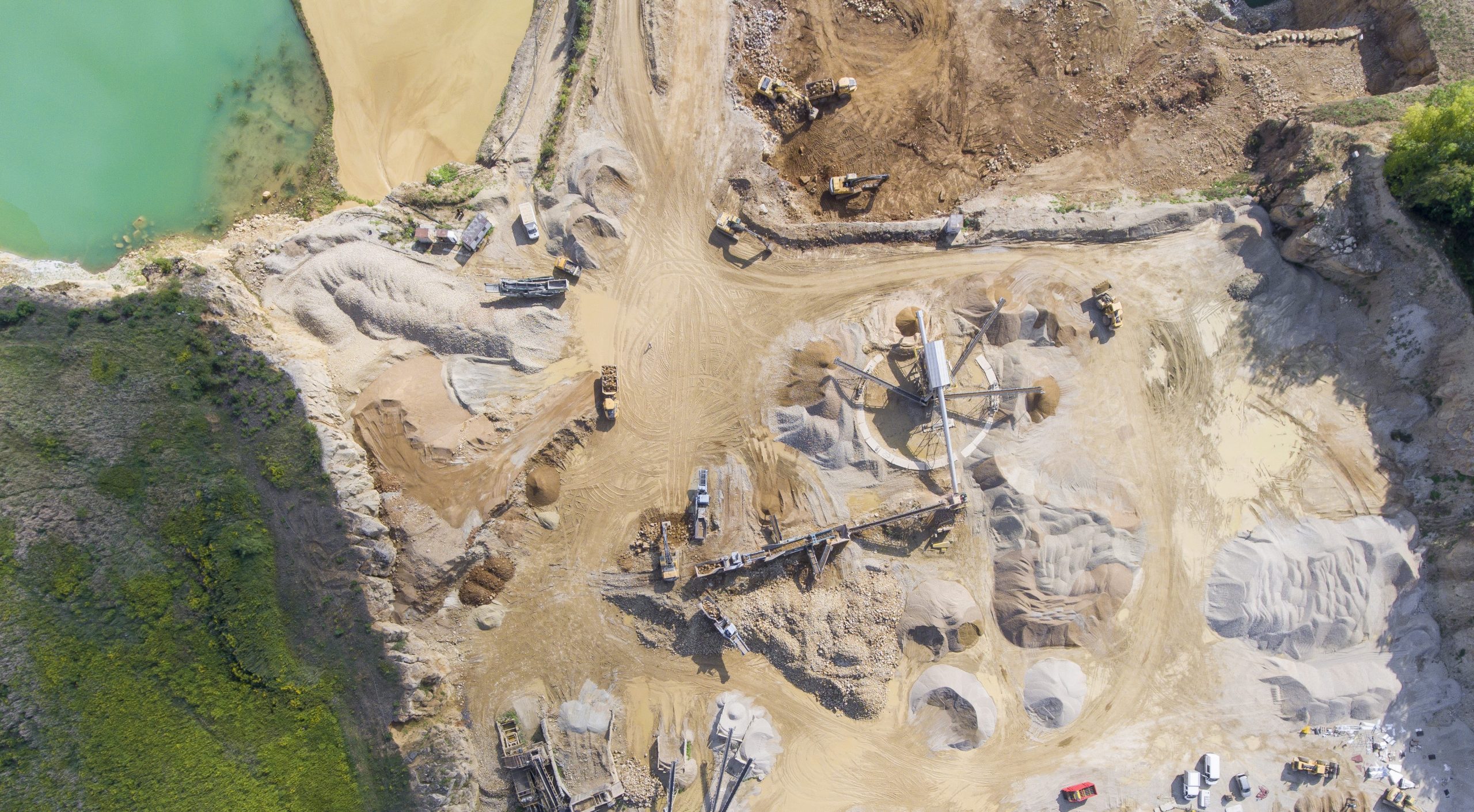 mining quarry with special equipment open pit excavation