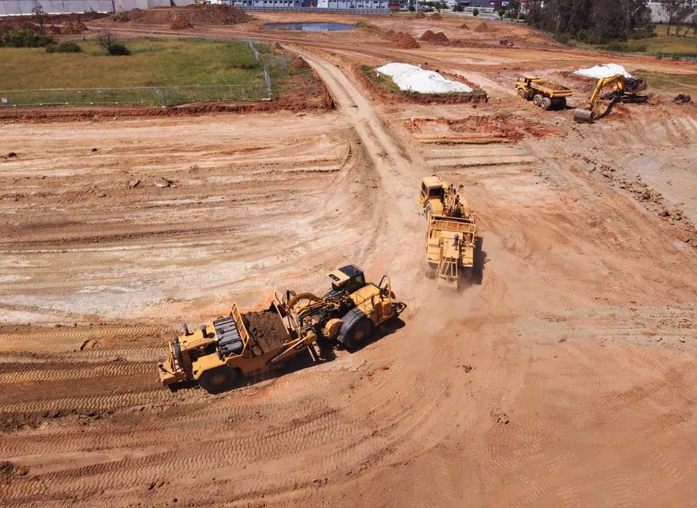 earthworks on a construction site
