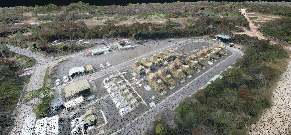 An example of a drone survey output for construction planning.