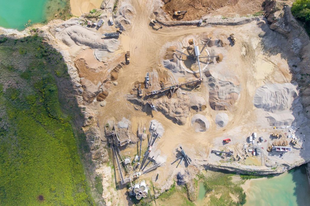 drone survey of a quarry