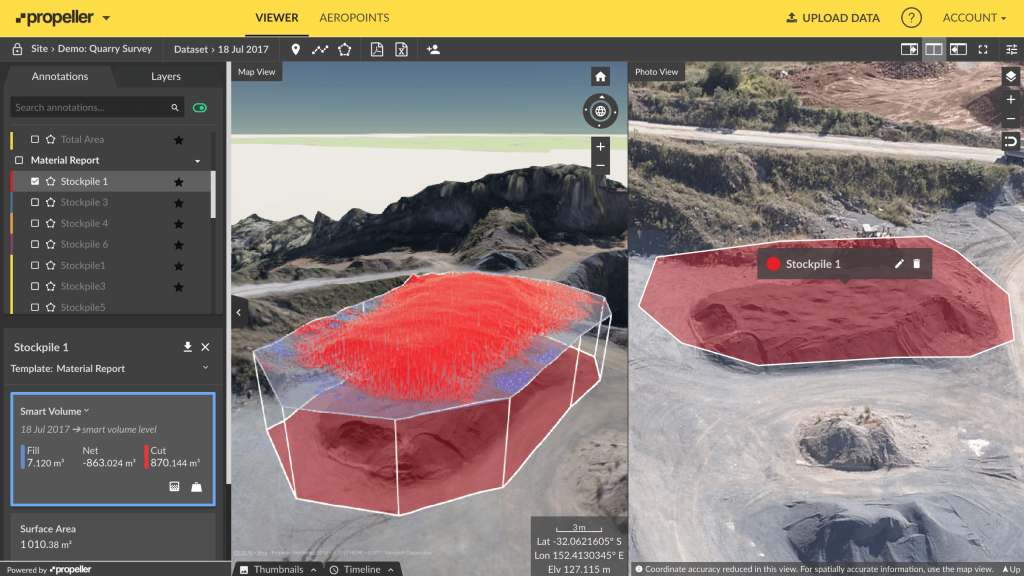 stockpile measurement