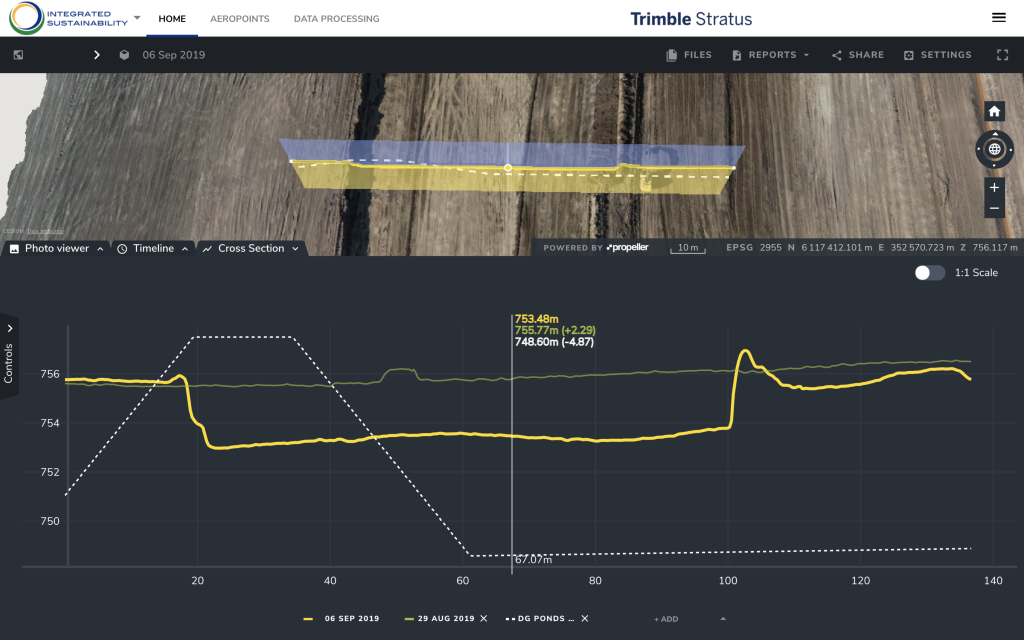 screenshot of trimble stratus