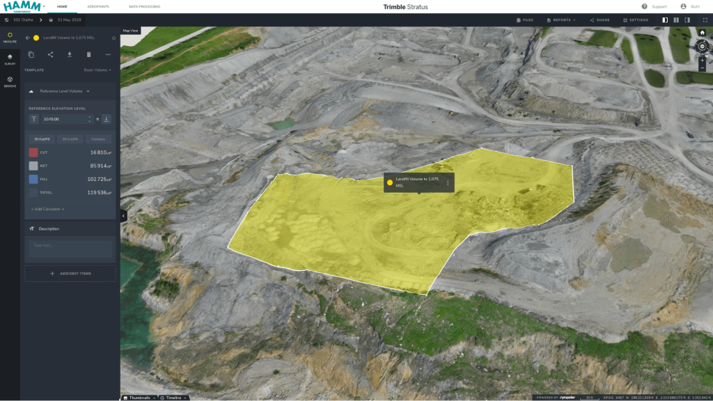 Hamm Companies landfill as-built screenshot