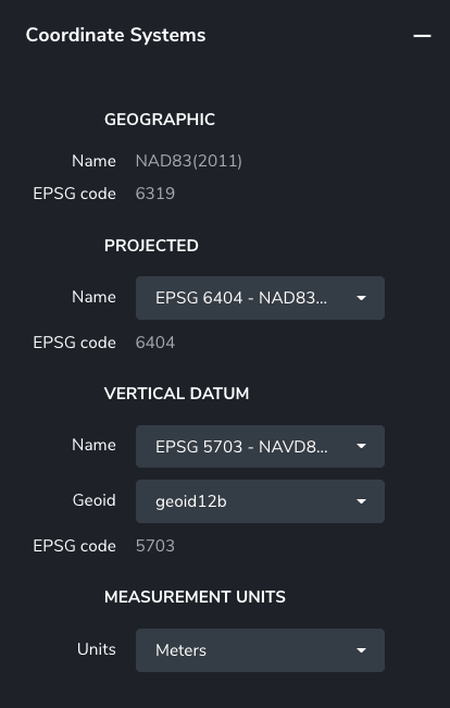 configuring coordinate system for aeropoints