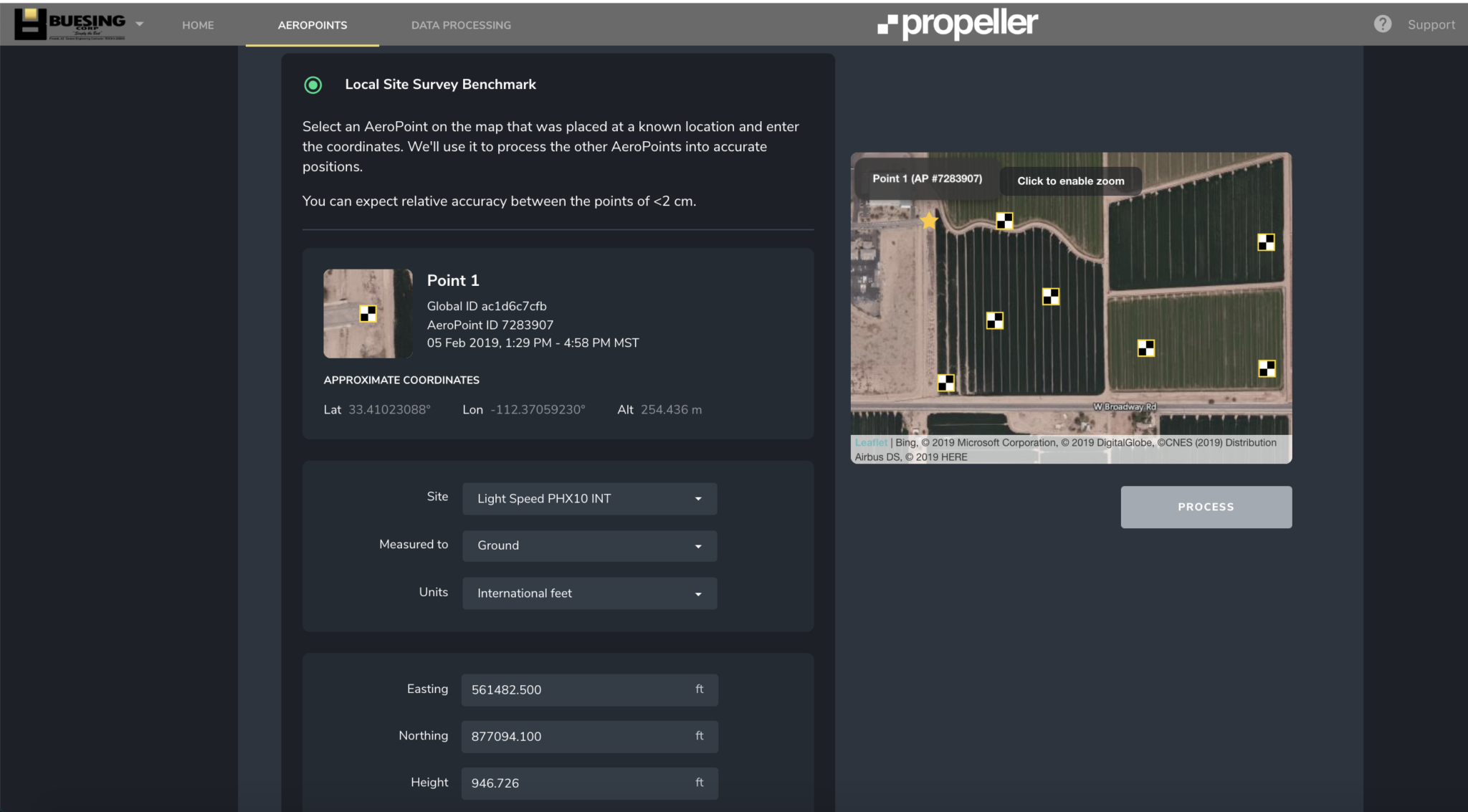 Local grid to known point precon topo Portal screenshot