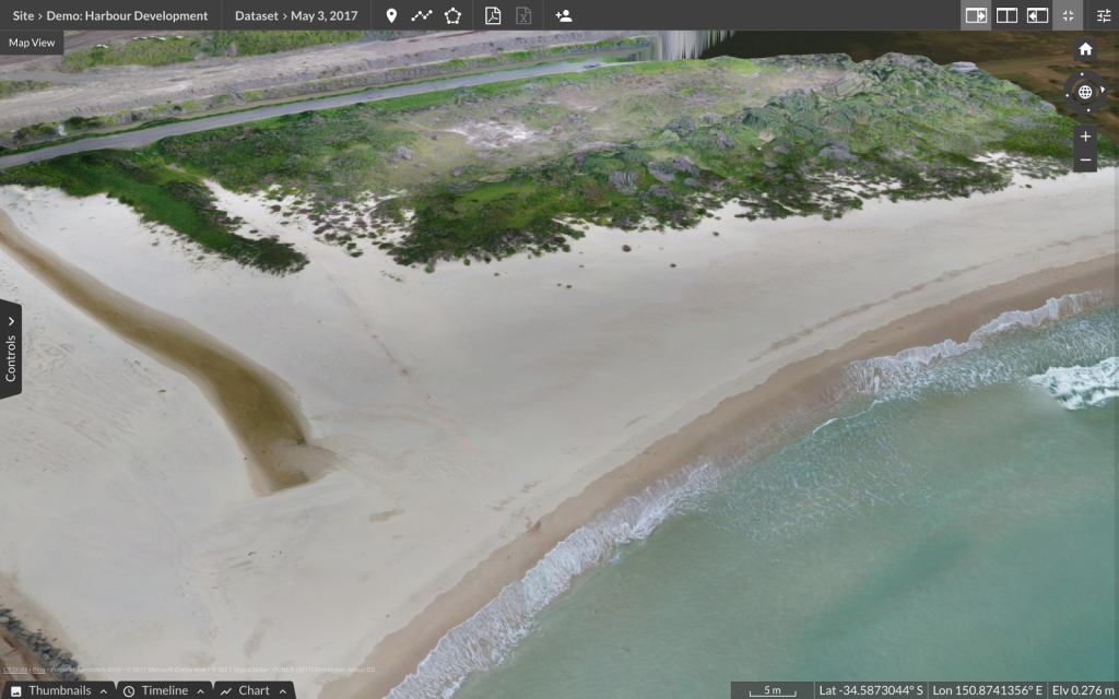 coastline erosion monitorig at NSW beach