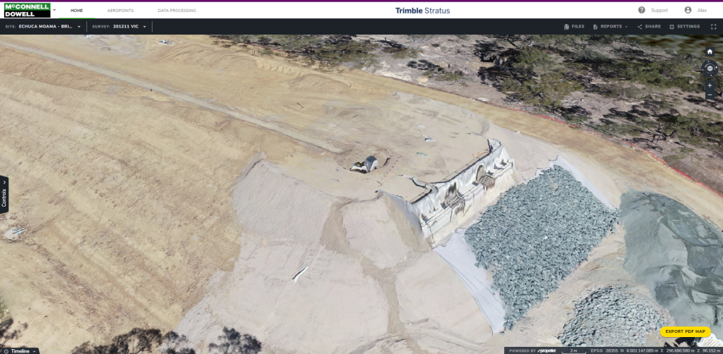 drone map of construction site 