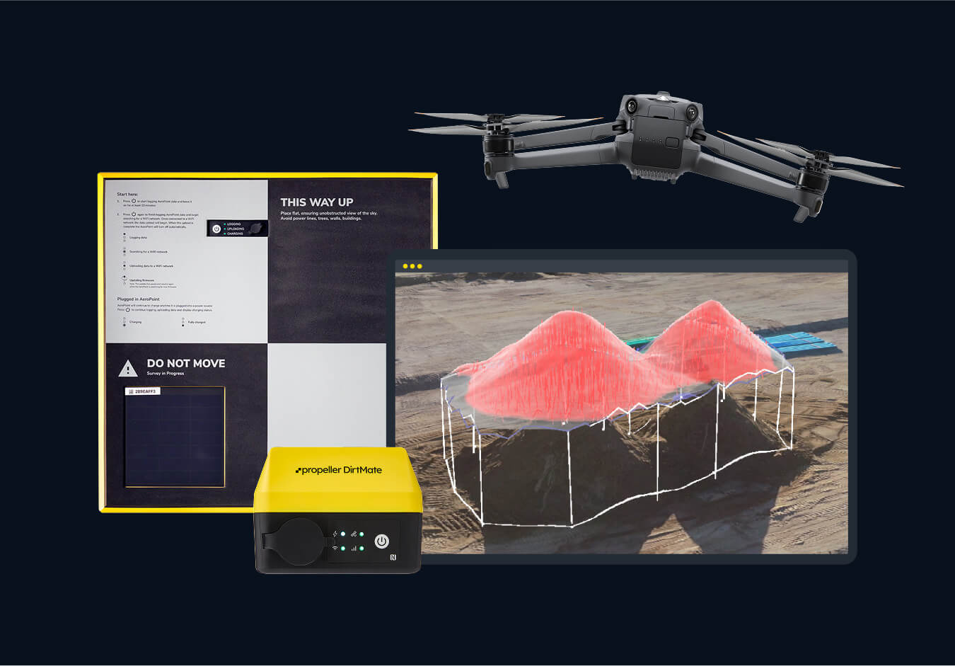 Aeropoint DJI Mavic 3 Enterprise Propeller DirtMate and software screenshot
