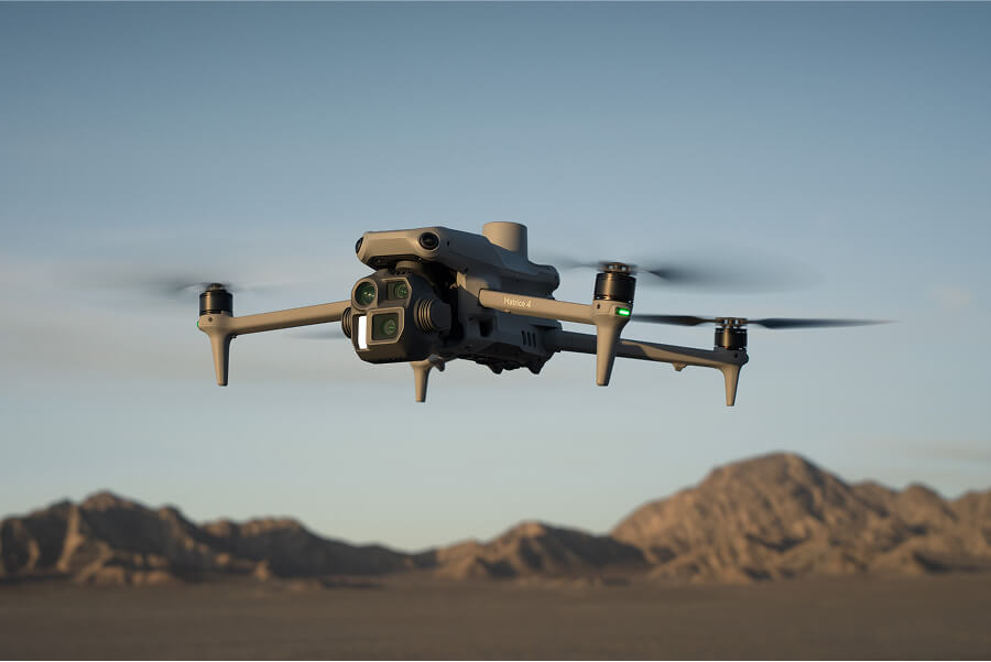 DJI M4E flying in the sky