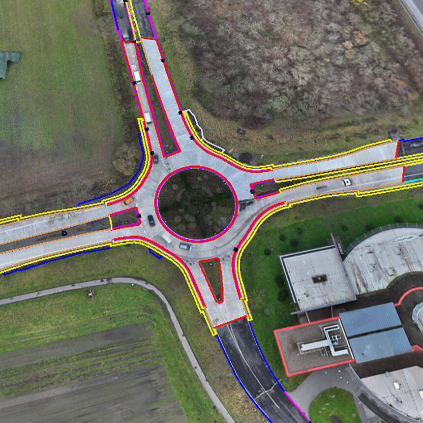 Interchange with Propeller design overlaid from Groschler construction