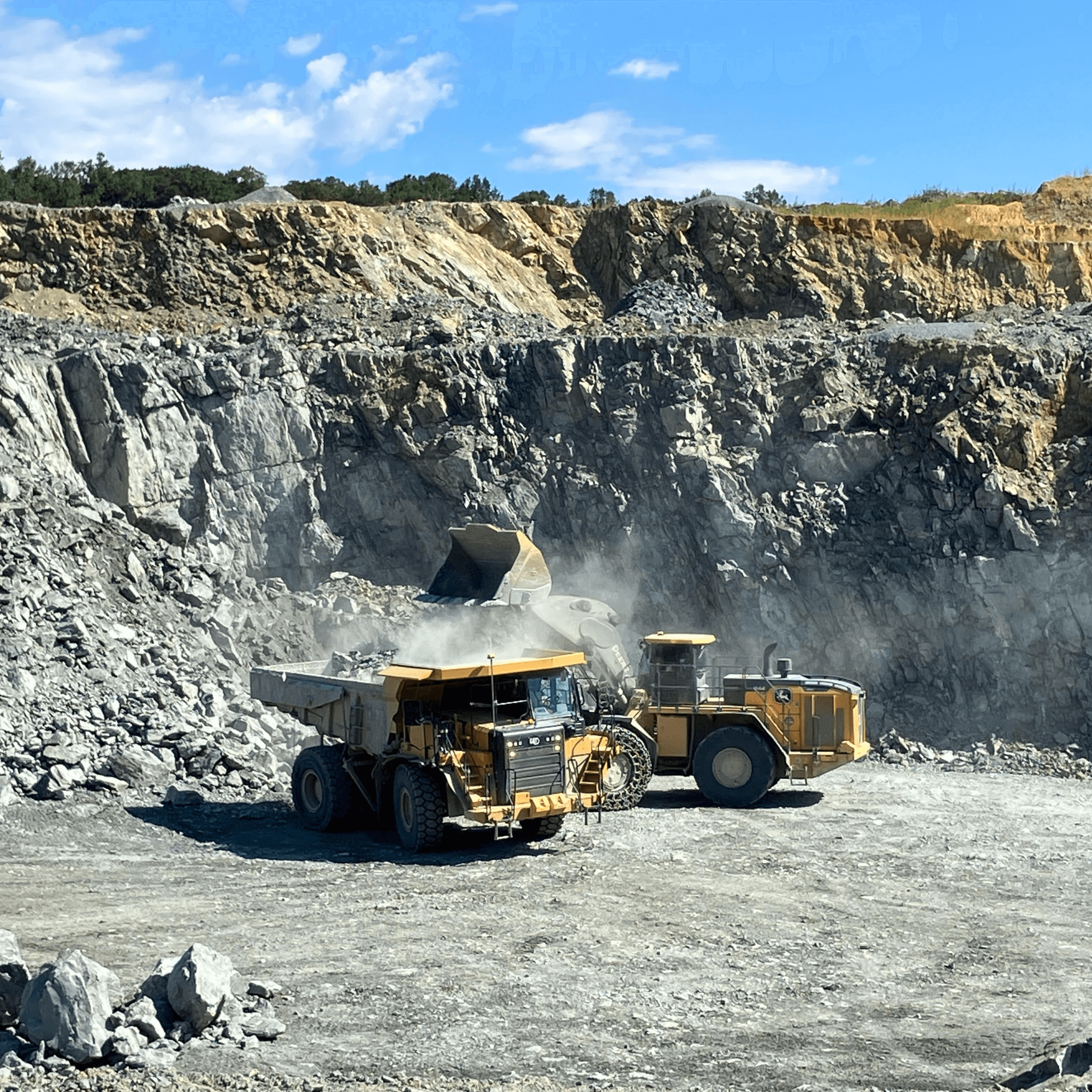 York Building Products two construction machines on a worksite