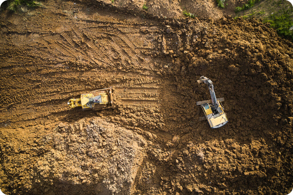 Construction-two-machines-on-dirt-project