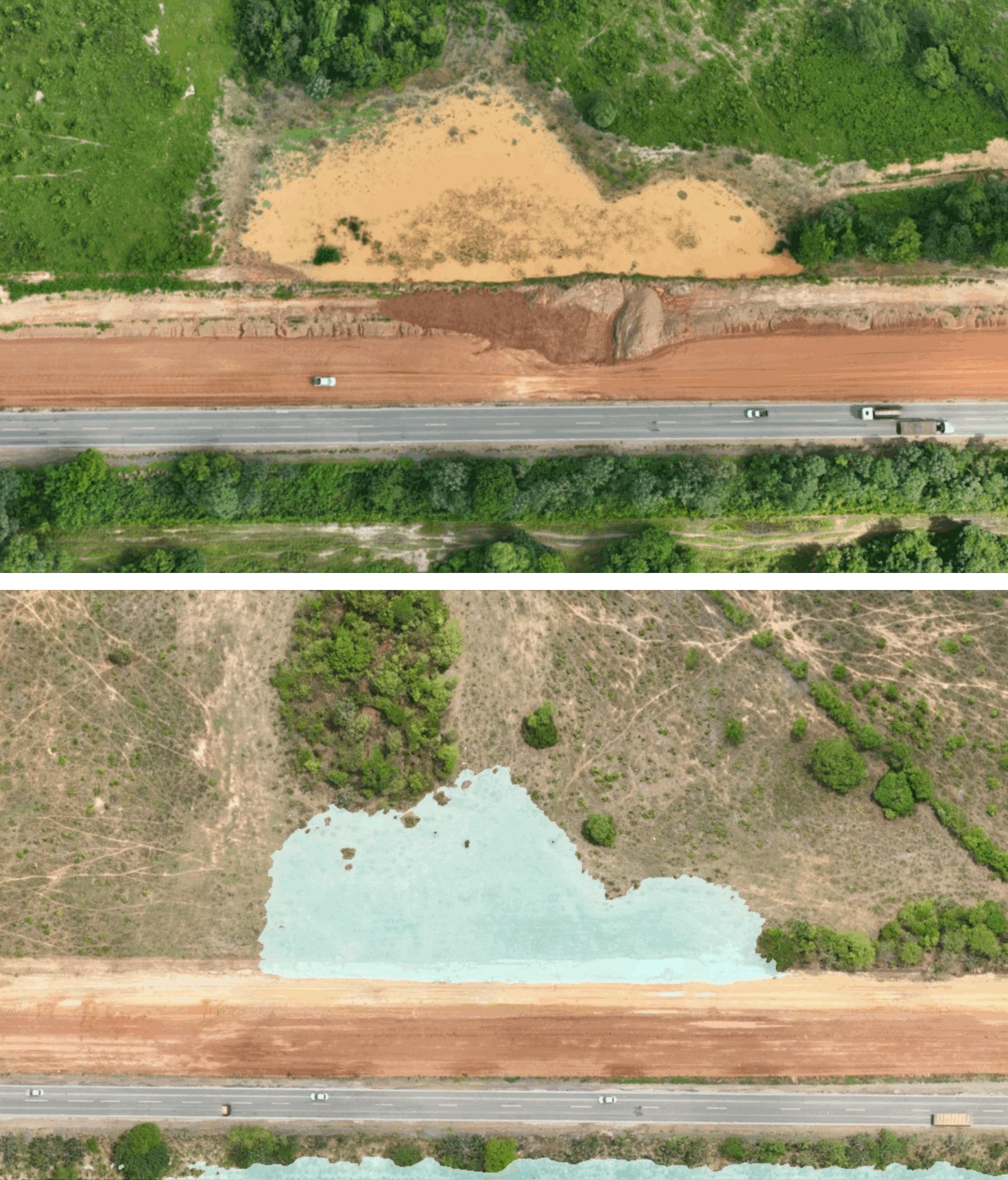 Nova Rota do Oeste aerial view of worksite