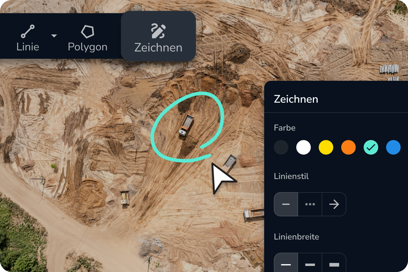 Mockup der Propeller 3D-Karte mit Markup