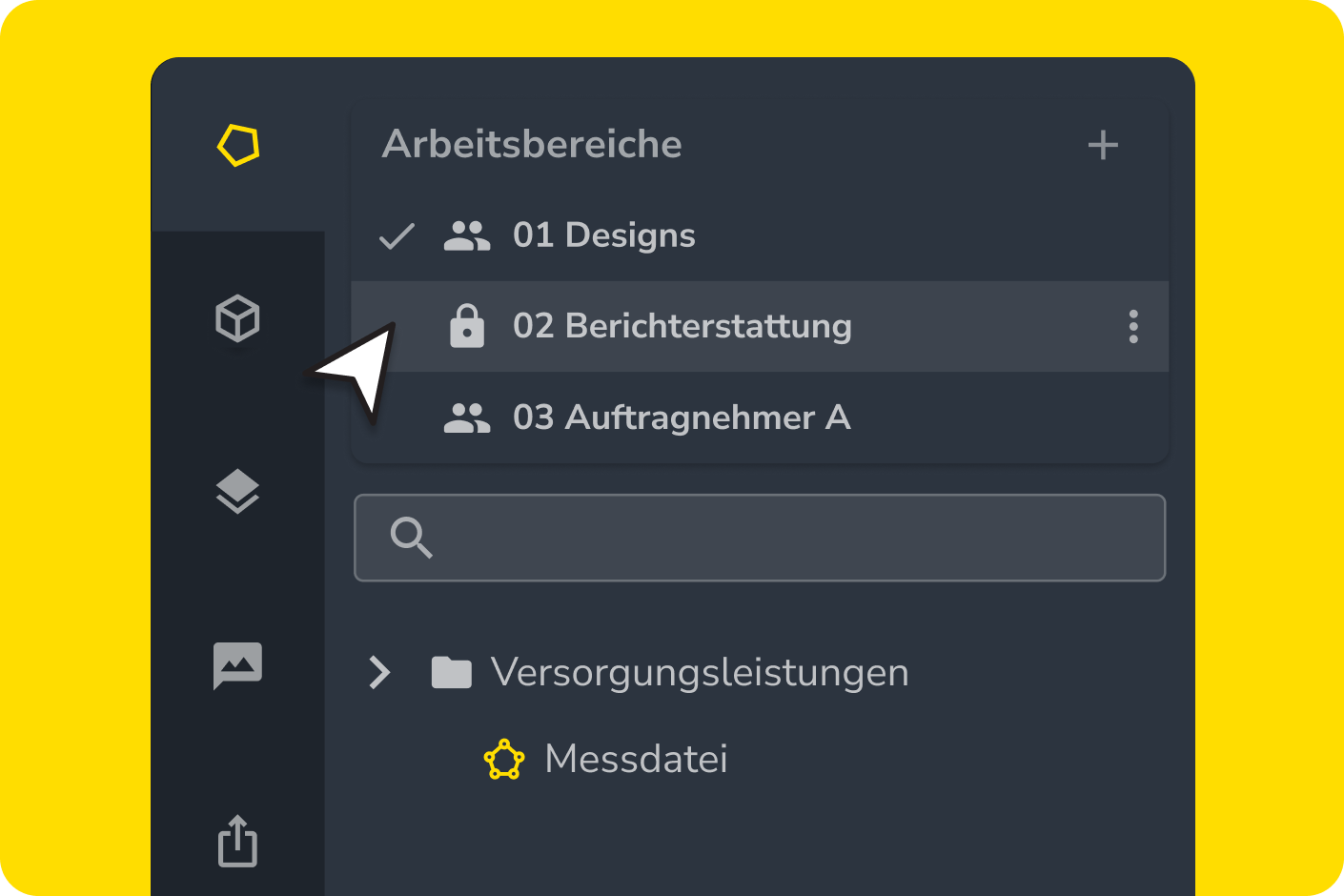 Mockup benutzerdefinierte Arbeitsbereiche in Propeller