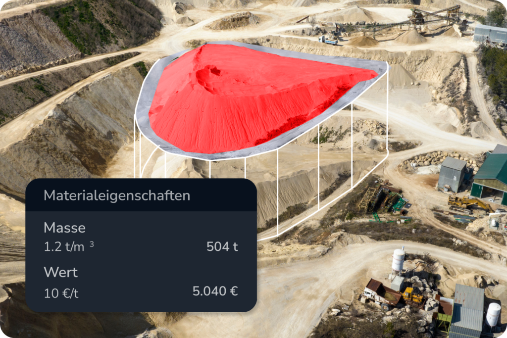 Mockup der Volumenberechnung in Propeller