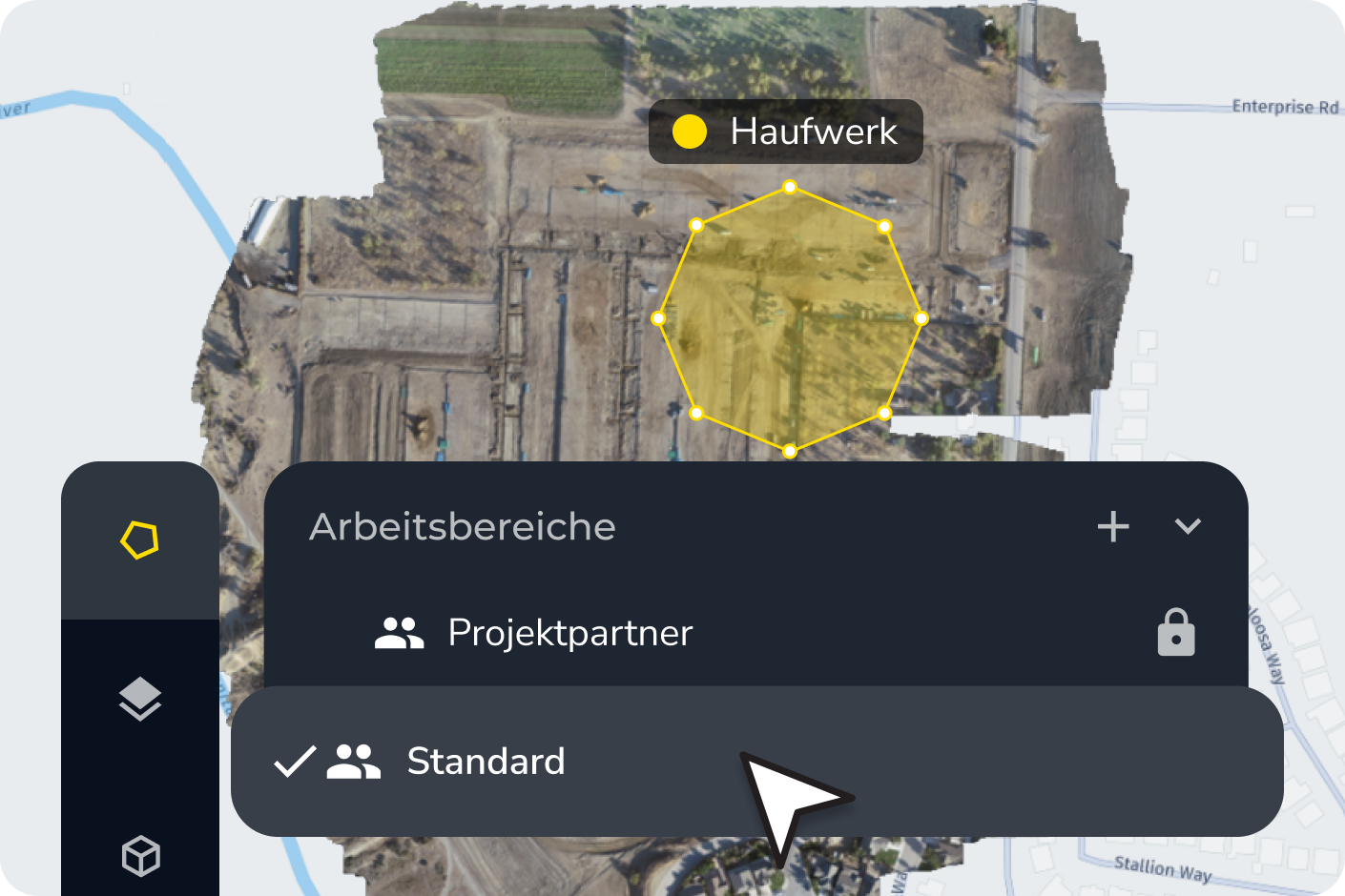 Mockup Propeller Arbeitsbereiche