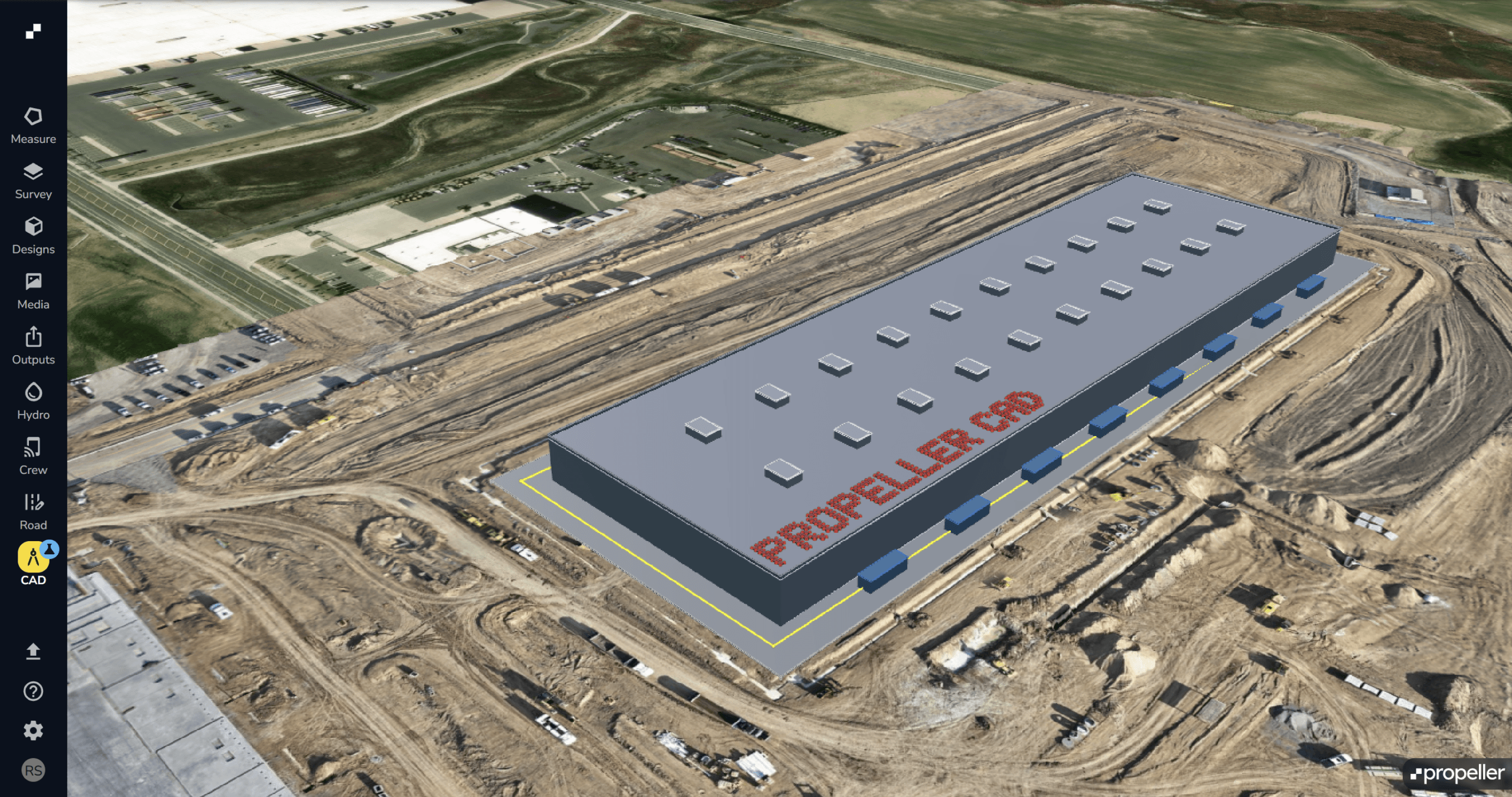 Propeller CAD data centre concept